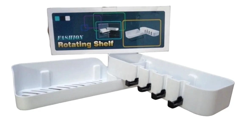 ESTANTE ESQUINERO AUTOADHESIVO PARA BAÑO Y COCINA - 1