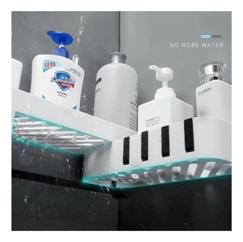 ESTANTE ESQUINERO AUTOADHESIVO PARA BAÑO Y COCINA - 3
