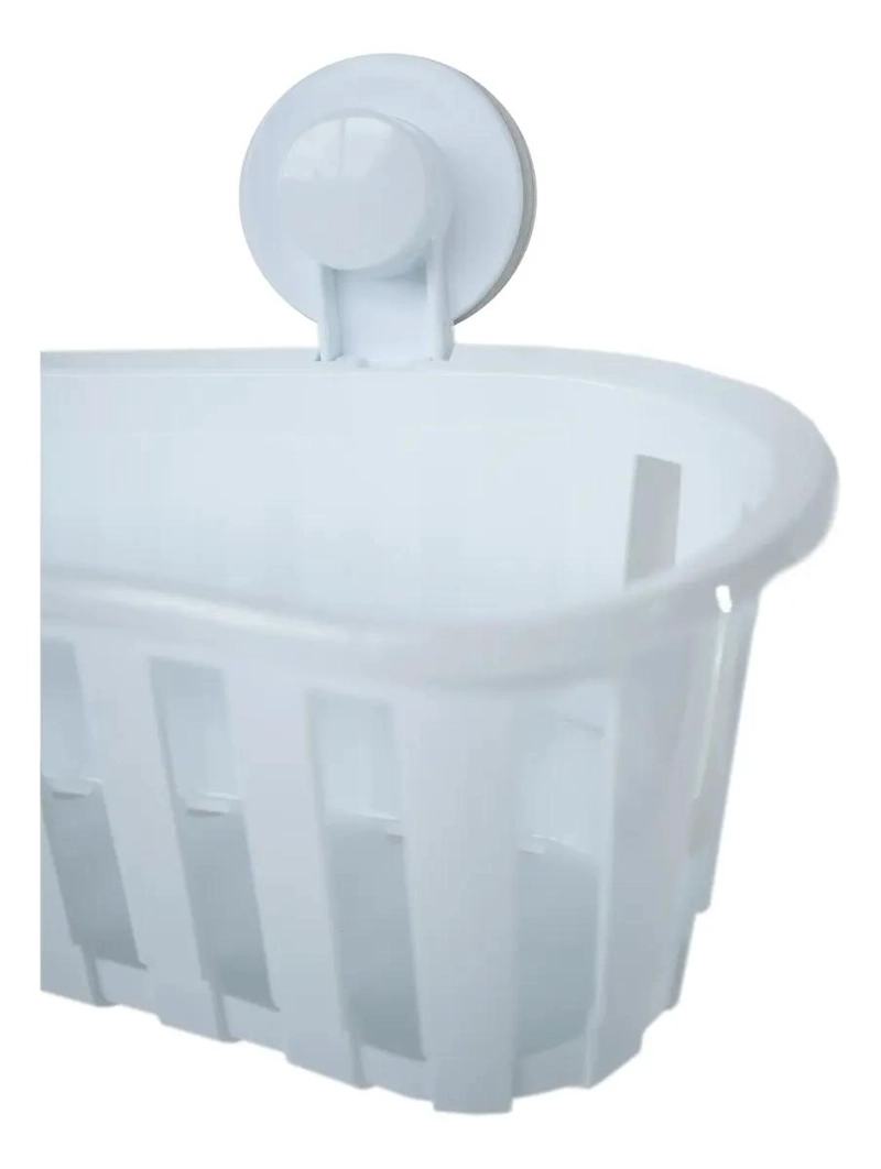 CANASTO ORGANIZADOR PARA BAÑO CON SUCCION FACIL INSTALACION - 4