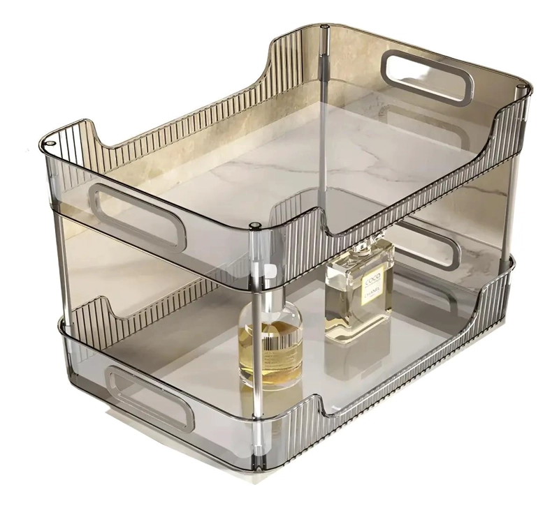 ESTANTE ORGANIZADOR DE ESCRITORIO Y MAQUILLAJE DE 2 NIVELES - 1