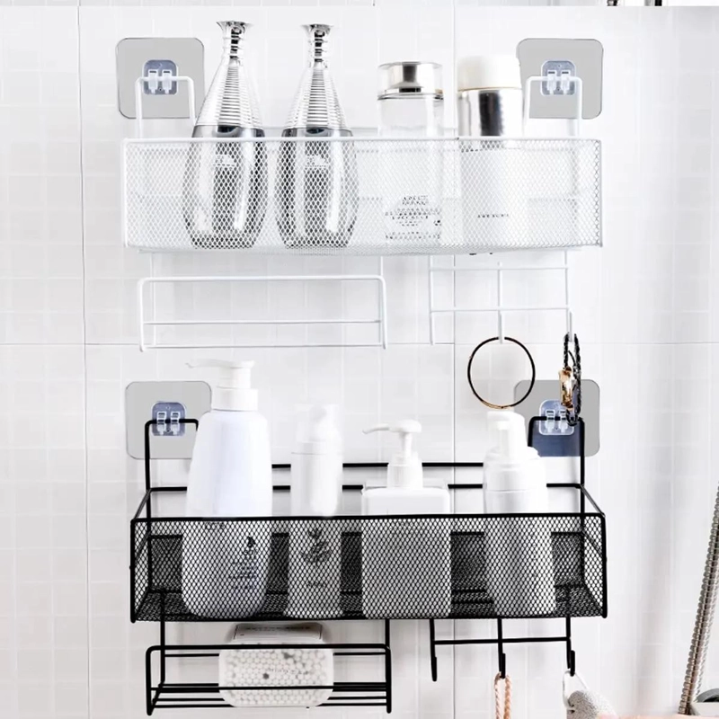 ESQUINERO DUCHA METALICO CON REPISA ADHESIVA PARA BAÑO Y COCINA - 4