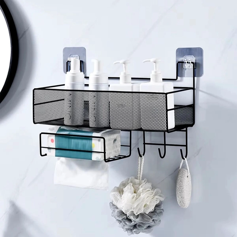 ESQUINERO DUCHA METALICO CON REPISA ADHESIVA PARA BAÑO Y COCINA - 6