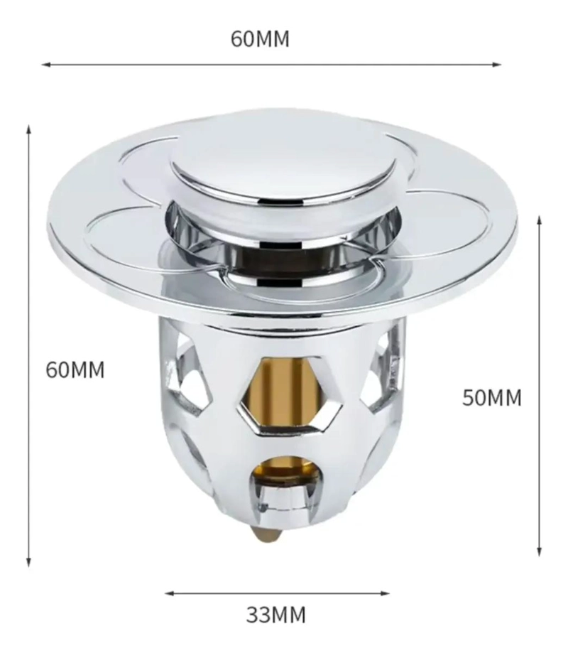 TAPON FILTRO UNIVERSAL PARA DRENAJE DUCHA Y FREGADERO - 6