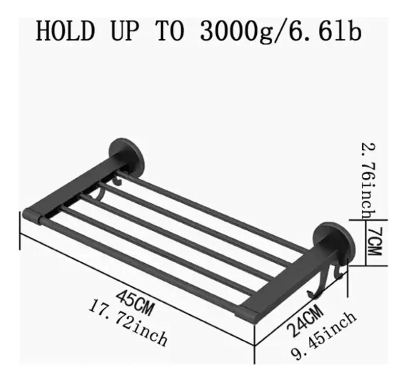 ORGANIZADOR DE BAÑO PLEGABLE CON SOPORTE PARA TOALLAS - 2