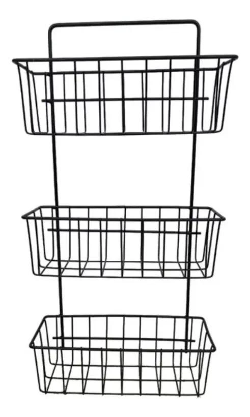 CESTA ORGANIZADOR FLOTANTE DE 3 NIVELES PARA BAÑO Y COCINA - 2