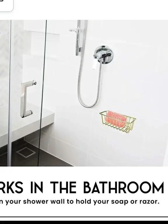 CESTA ORGANIZADORA DE ACERO INOXIDABLE PARA BAÑO O FREGADOR - 5
