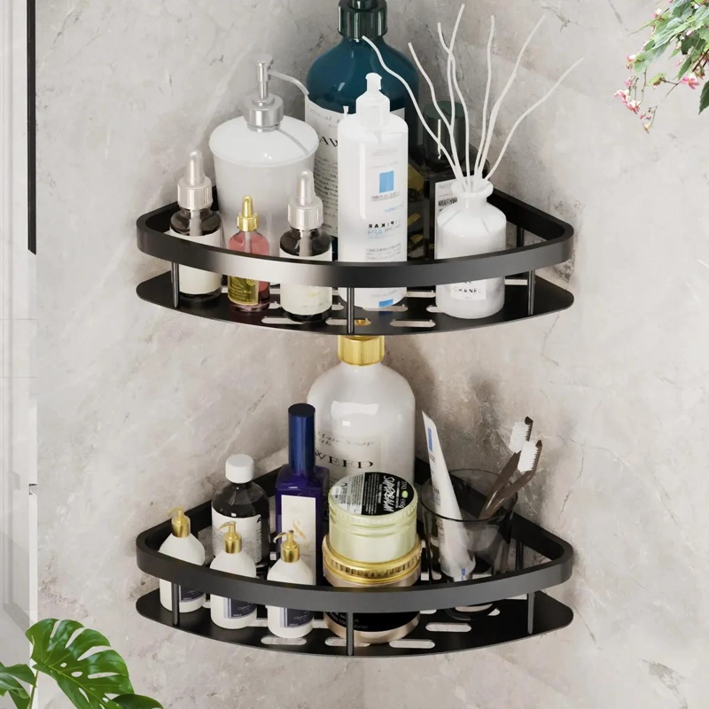 ESTANTE TRIANGULAR PARA BAÑO Y COCINA CON DRENAJE PERFORADO - 2