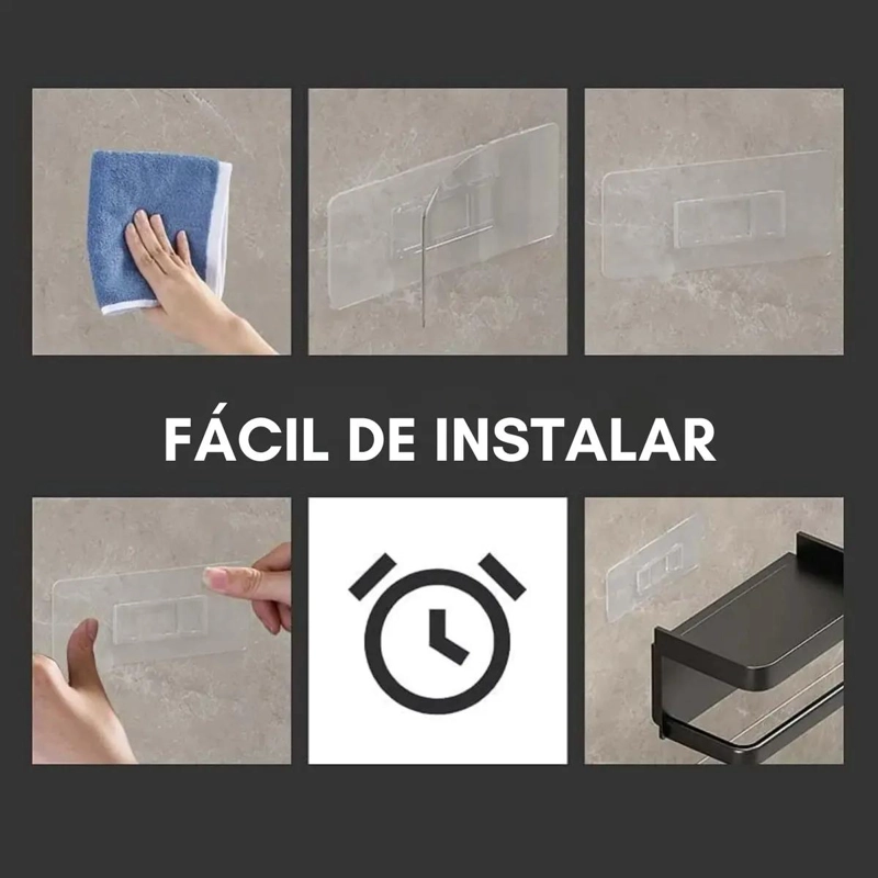 SOPORTE DE PAPEL HIGIE NICO ORGANIZADOR PARA BAÑO COLOR GRIS - 4