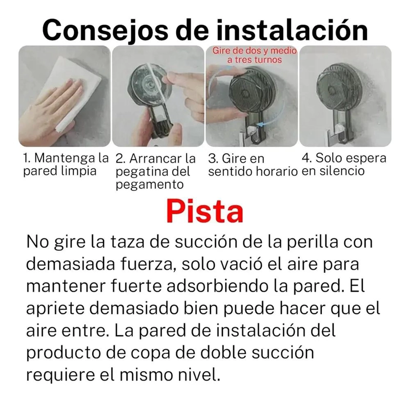 ORGANIZADOR DE BAÑO CON VENTOSAS PARA PAREDES PLANAS Y SUAVES - 7