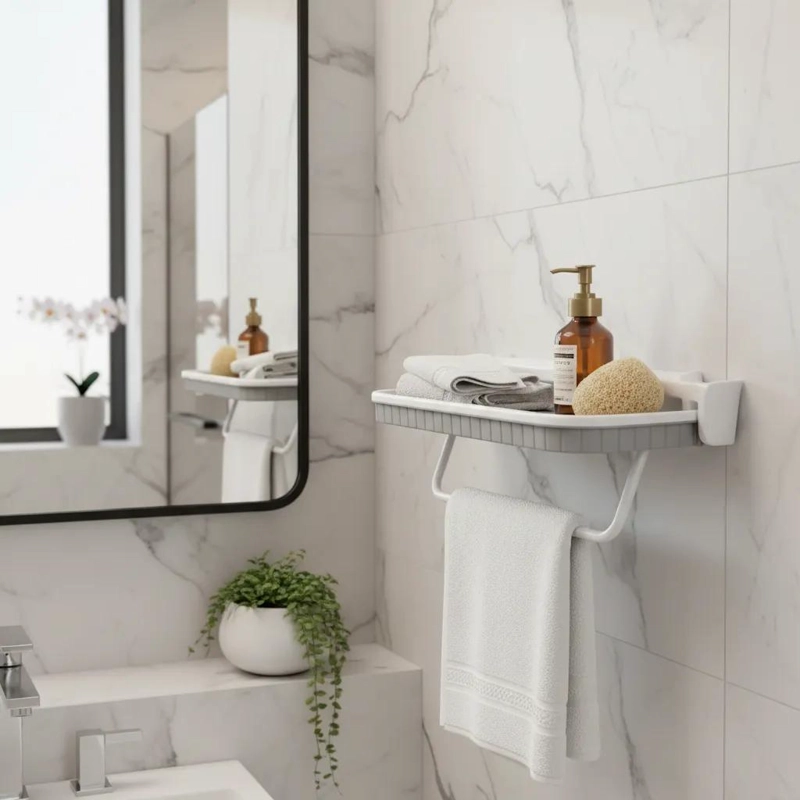 ORGANIZADOR DE BAÑO MULTIFUNCIONAL PARA ACCESORIOS DE PARED - 3