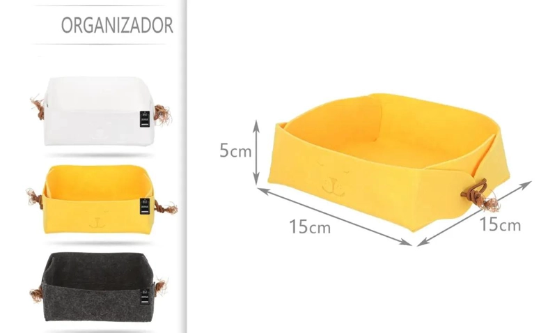 ORGANIZADOR DE ESCRITORIO COLORIDO PACK DE 3 15X15 CM - 3