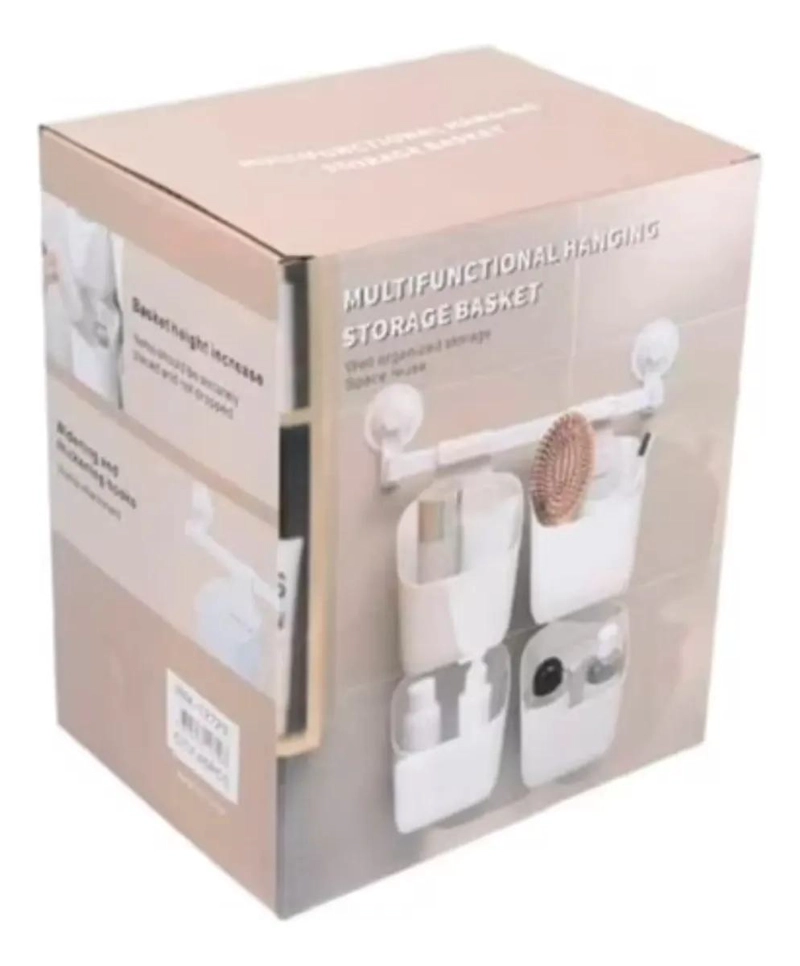ORGANIZADOR COLGANTE MULTIFUNCIONAL PARA BAÑO CON 4 CESTAS - 2