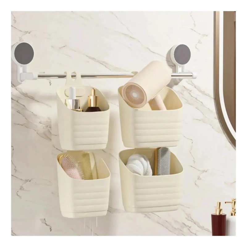 ORGANIZADOR COLGANTE MULTIFUNCIONAL PARA BAÑO CON 4 CESTAS - 3