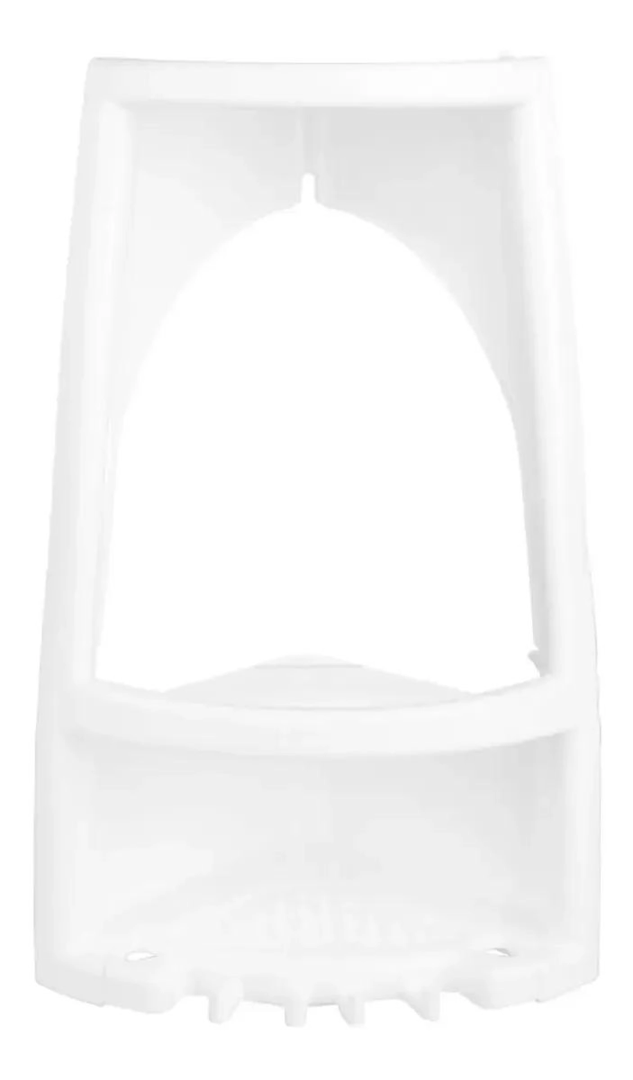 ORGANIZADOR ESQUINERO DE PLASTICO BLANCO PARA BAÑO - 4