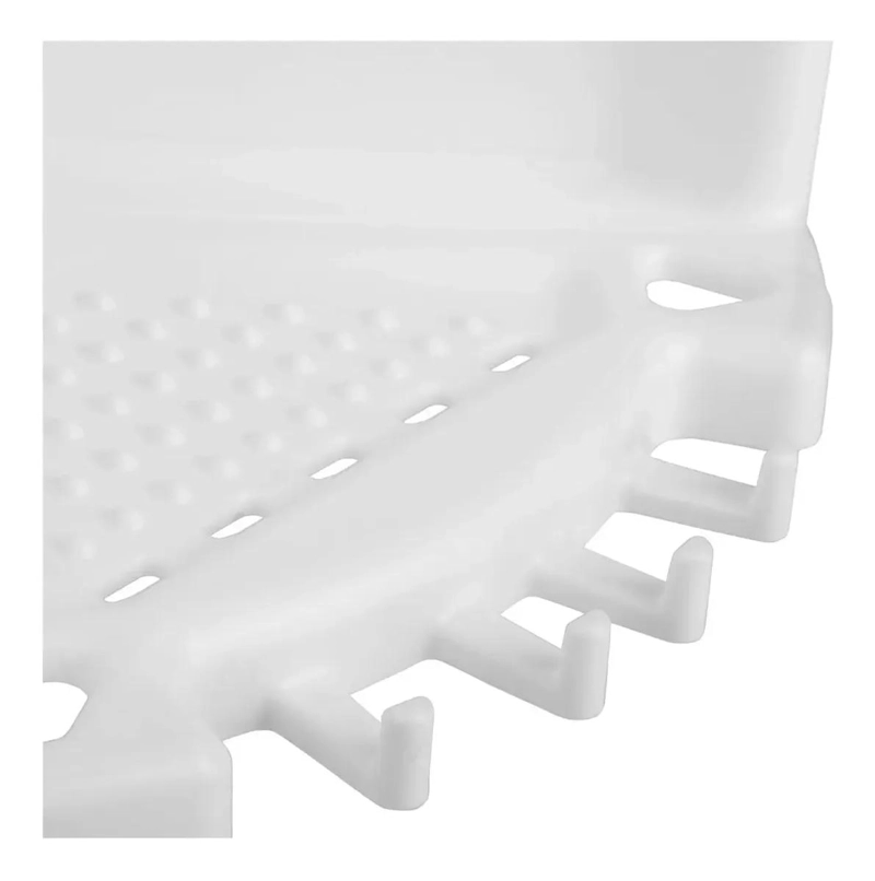 ORGANIZADOR ESQUINERO DE PLASTICO BLANCO PARA BAÑO - 6