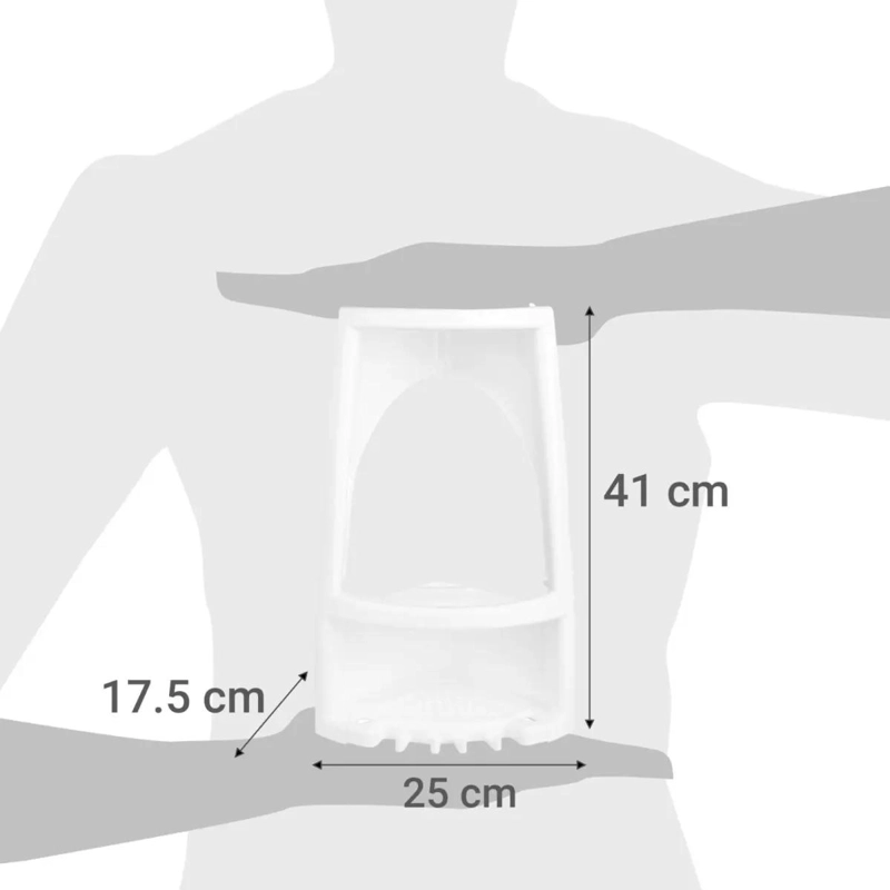 ORGANIZADOR ESQUINERO DE PLASTICO BLANCO PARA BAÑO - 7