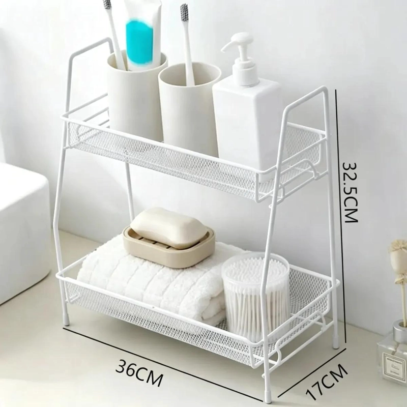 ESTANTE METALICO DE 2 NIVELES PARA BAÑO Y COCINA - 3
