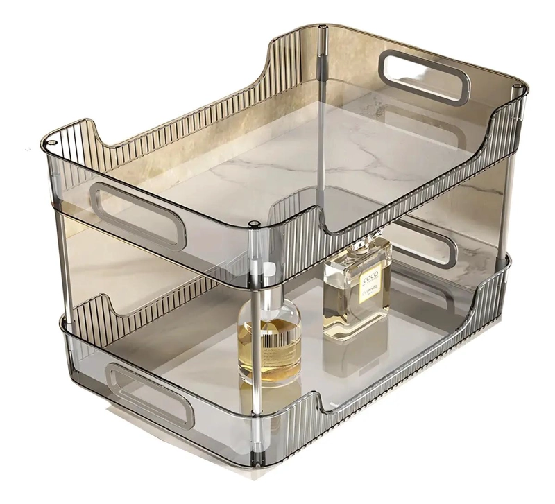 ESTANTE ORGANIZADOR DE ESCRITORIO Y MAQUILLAJE DE 2 NIVELES - 5
