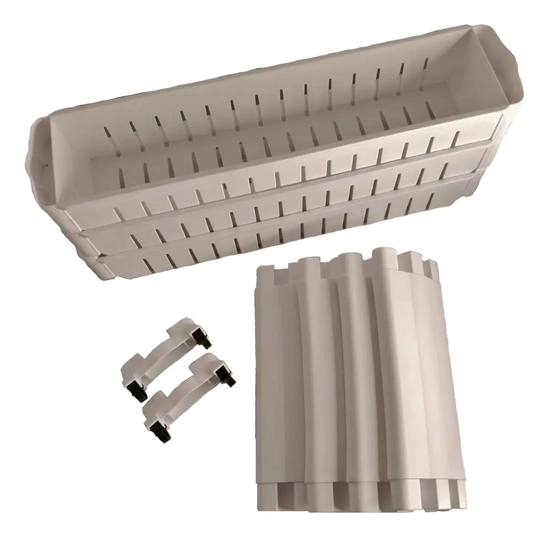 ORGANIZADOR DE ARMARIO PLASTICO BLANCO CON 3 ESTANTES Y RUEDAS - 3