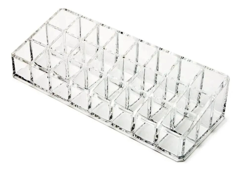 SOPORTE ORGANIZADOR ACRILICO PARA 24 LAPICES LABIALES - 1