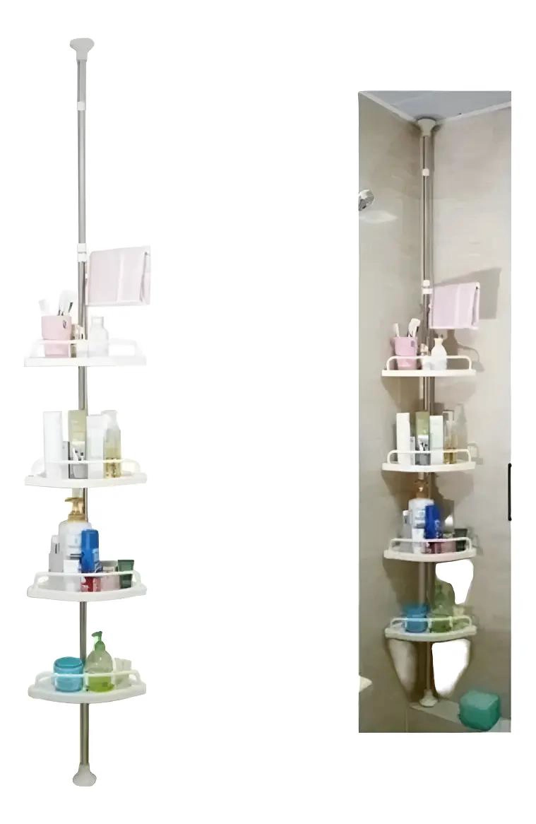 ESQUINERO DE DUCHA AJUSTABLE CON 4 REPISAS PARA BAÑO - 1