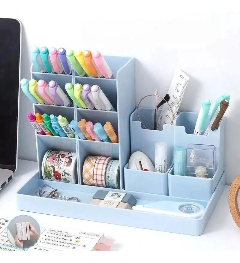 ORGANIZADOR DE ESCRITORIO MULTIFUNCIONAL CON COMPARTIMENTOS - 2