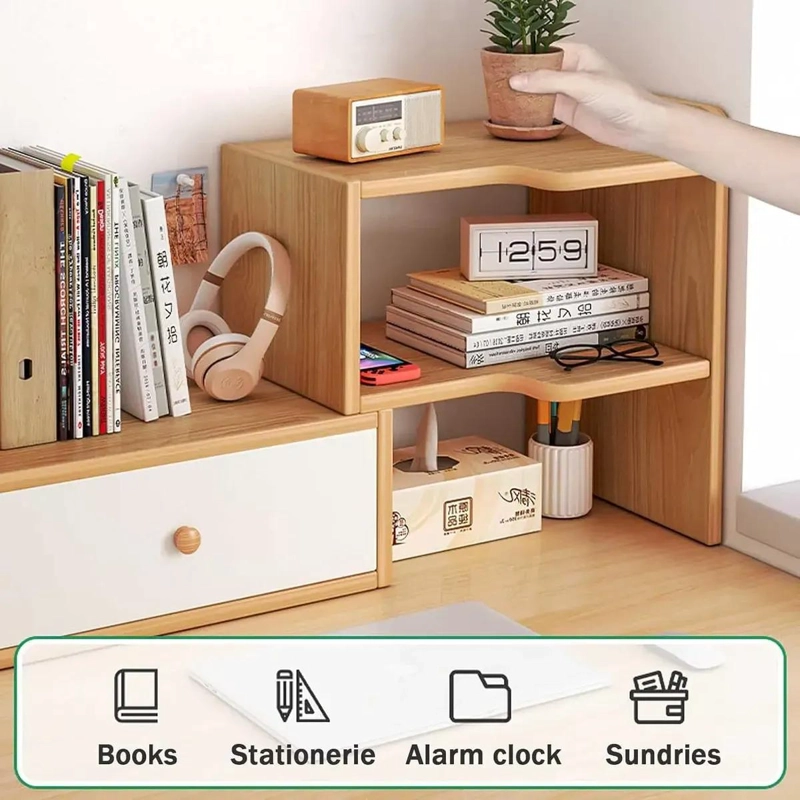 ORGANIZADOR DE ESCRITORIO EXTENSIBLE CON CAJON Y 2 NIVELES - 7
