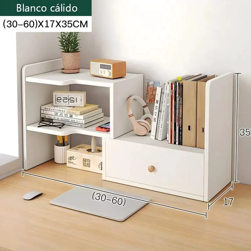 ORGANIZADOR DE ESCRITORIO EXTENSIBLE CON CAJON Y 2 NIVELES - 8