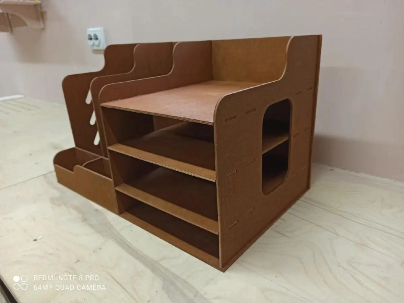 ORGANIZADOR DE ESCRITORIO MODULAR DE MADERA PARA LIBROS - 1