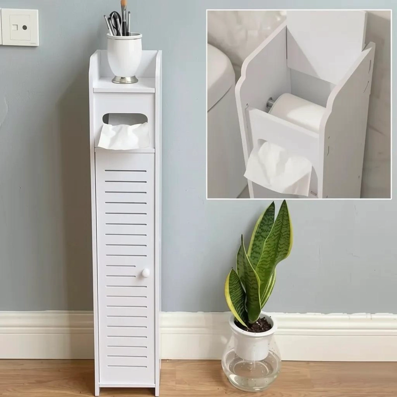 ESTANTE ORGANIZADOR DE BAÑO BLANCO CON 3 COMPARTIMIENTOS - 1