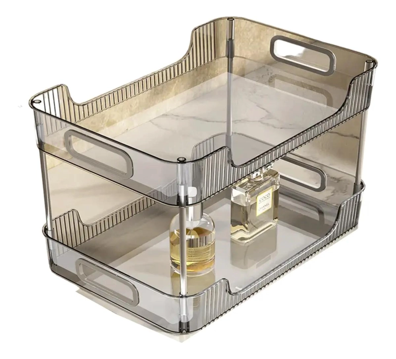 ESTANTE ORGANIZADOR DE ESCRITORIO Y MAQUILLAJE DE 2 NIVELES - 5