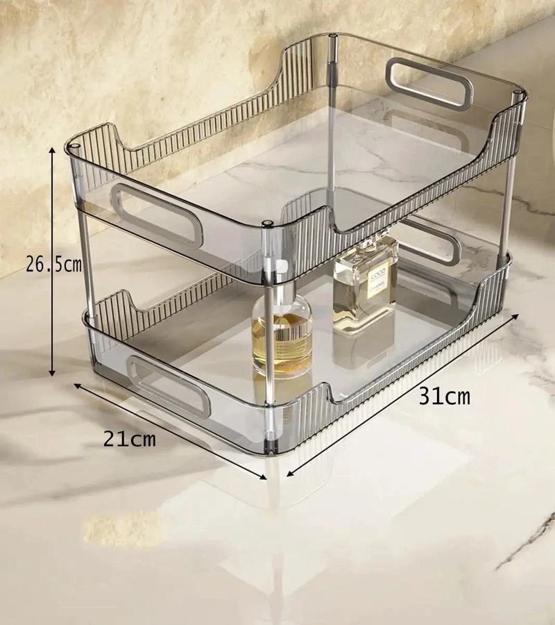ESTANTE ORGANIZADOR DE ESCRITORIO Y MAQUILLAJE DE 2 NIVELES - 6