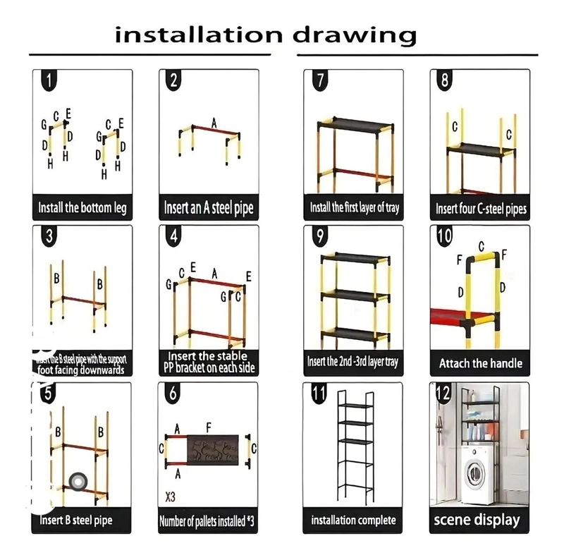 ESTANTE ORGANIZADOR DE BAÑO MULTIFUNCIONAL 3 NIVELES - 8