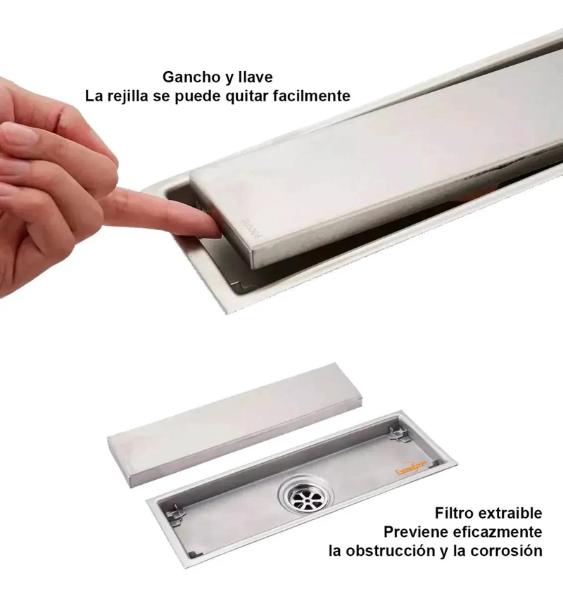 FILTRO DE DRENAJE DE ACERO INOXIDABLE PARA DUCHA - 3