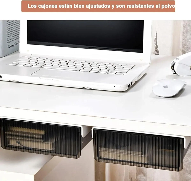 CAJON ORGANIZADOR AUTOADHESIVO PARA ESCRITORIO Y OFICINA - 4