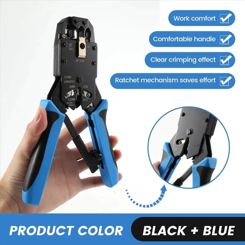 ALICATE CRIMPADOR PROFESIONAL PARA CONECTORES - 4