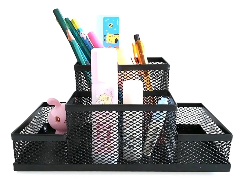 ORGANIZADOR DE ESCRITORIO PORTA LAPICES CON COMPARTIMENTOS - 1