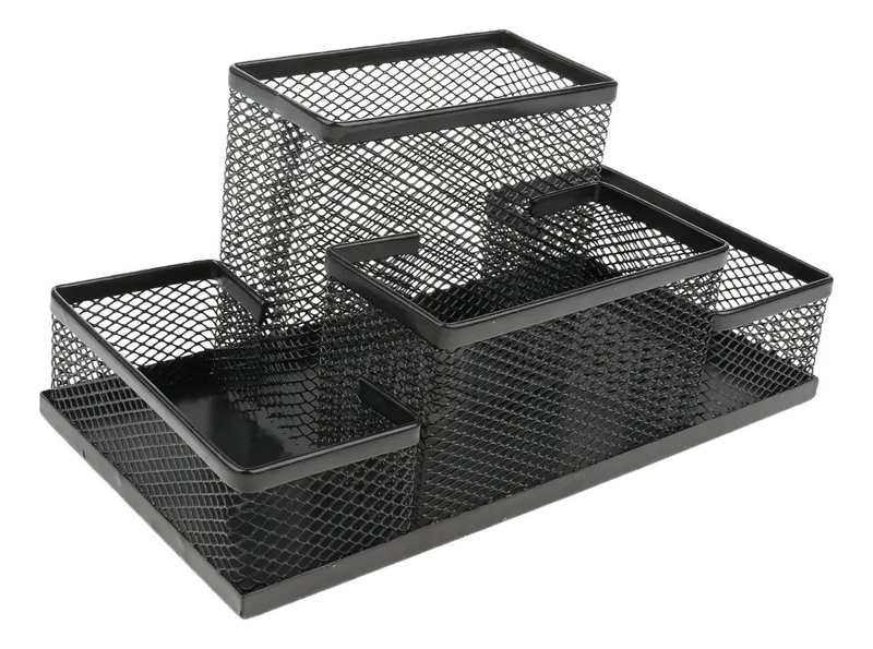 ORGANIZADOR DE ESCRITORIO PORTA LAPICES CON COMPARTIMENTOS - 4