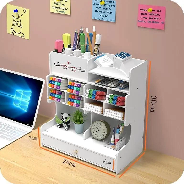 ORGANIZADOR DE ESCRITORIO BLANCO PARA LAPICES Y ACCESORIOS - 2