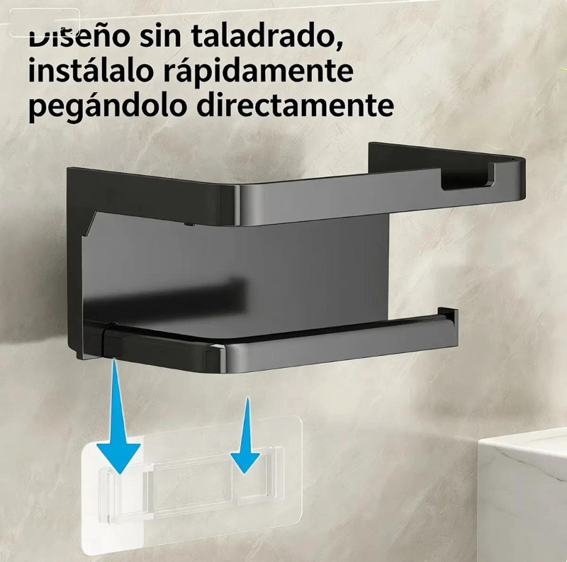ORGANIZADOR DE PARED SIN PERFORACIONES PARA PAPEL HIGIE NICO - 5