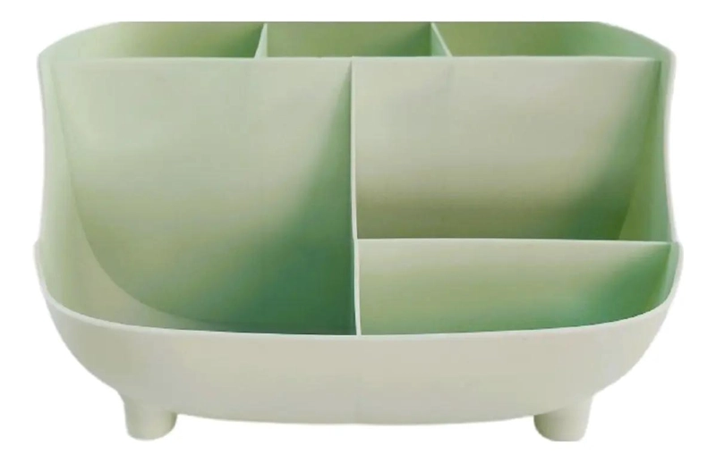 ORGANIZADOR DE ESCRITORIO CON 5 COMPARTIMENTOS EN COLORES SUAVES - 1