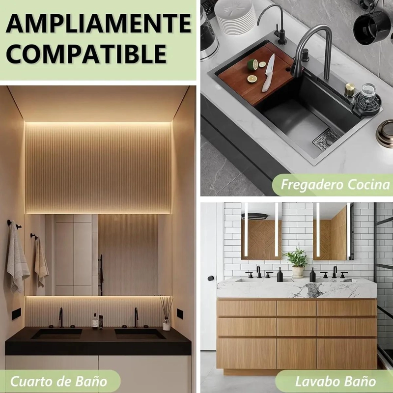 KIT DE DESAGÜE DOBLE PARA FREGADERO DE COCINA Y BAÑO - 10