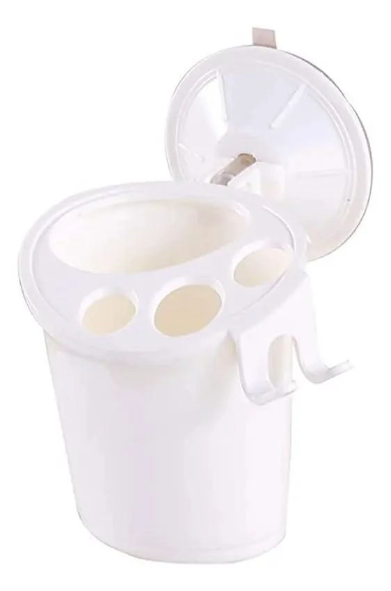VASO ORGANIZADOR DE CEPILLOS DE DIENTES CON VENTOSA - 3
