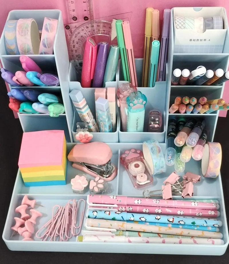 ORGANIZADOR DE ESCRITORIO MULTIFUNCIONAL EN 5 COLORES - 2