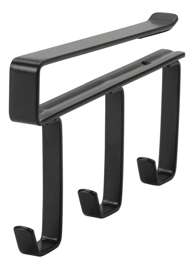ORGANIZADOR DE COCINA CON GANCHOS DE ACERO GRIS 12X7 CM - 1