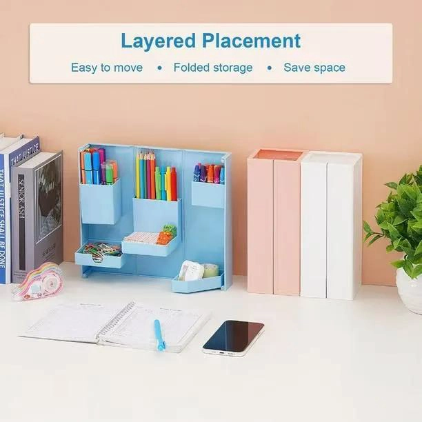 ORGANIZADOR DE ESCRITORIO PLEGABLE PARA LAPICES Y ACCESORIOS - 2