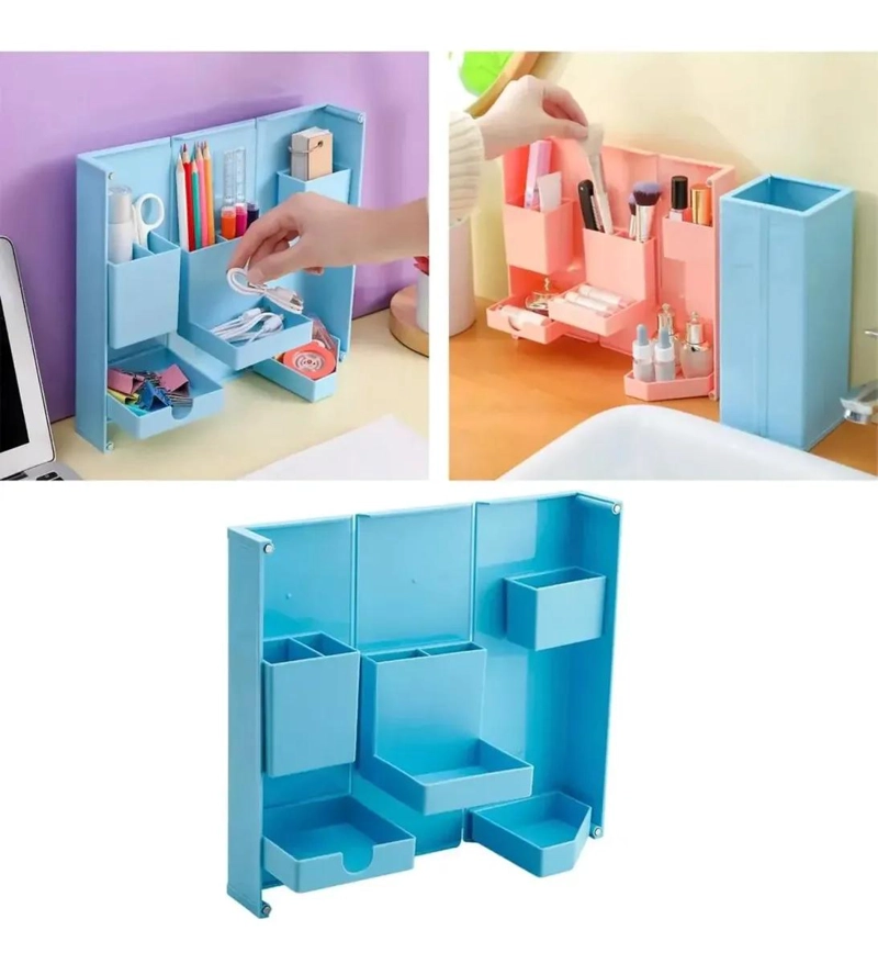 ORGANIZADOR DE ESCRITORIO PLEGABLE PARA LAPICES Y ACCESORIOS - 3