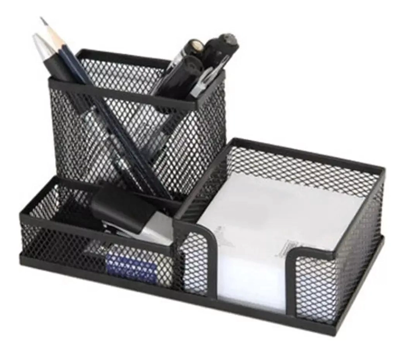 ORGANIZADOR DE ESCRITORIO METALICO MULTIFUNCIONAL PARA OFICINA - 3
