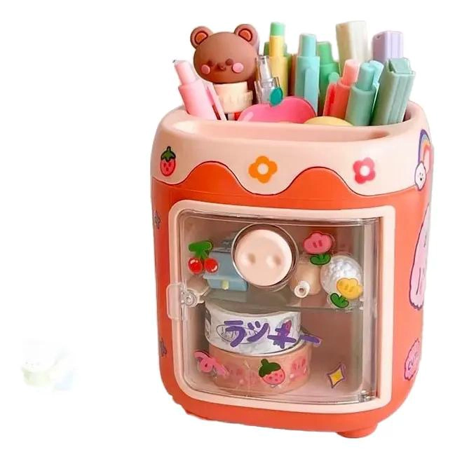 ORGANIZADOR DE ESCRITORIO EN DISEÑO KAWAII PARA BOLIGRAFOS - 1