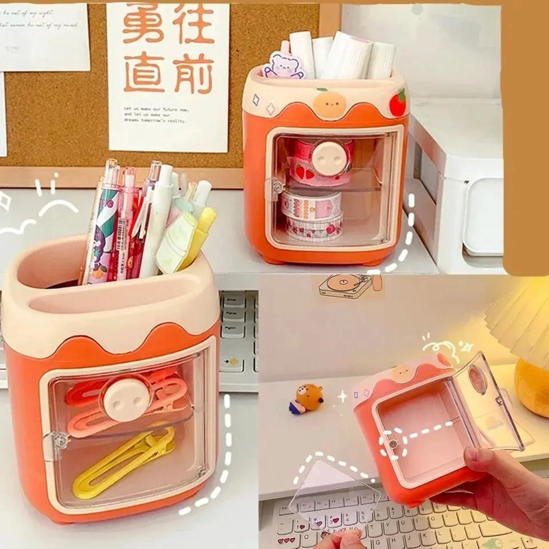 ORGANIZADOR DE ESCRITORIO EN DISEÑO KAWAII PARA BOLIGRAFOS - 6